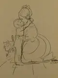 Untitled by Tasha Tudor, pencil, sold Jul 2014