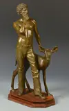 Man with Deer by Charles Parks, bronze, sold Jul 2014