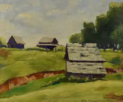 Landscape by John Kelly Fitzpatrick, oil on canvas, sold Jul 2014