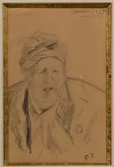 Portrait de la mere de l'artiste by Camille Pissarro, pencil, sold Jul 2014