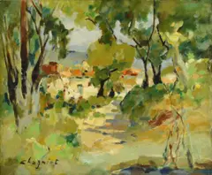 Landscape by Alfred Chagniot, oil on canvas, sold Jan 2014