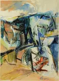 Abstract by Walter Hollis Stevens, watercolor, sold Jan 2014