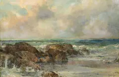 South Shore, Be by Prosper Louis Senat, oil on canvas, sold May 2013