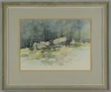 Across the Storm, Greenbriar by Pauline Wallen, watercolor on paper, sold Jan 2013