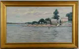 Coastal Scene by F. Norton Robinson, oil on canvas, sold Jan 2013