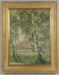 Impressionist Landscape by William Clusmann, oil on canvas, sold Jan 2013