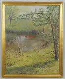 Spring Landscape by Lorentz Kleiser, oil, sold Oct 2012