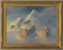 Antarctic Scene by Leland Curtis, oil on canvas, sold Oct 2012