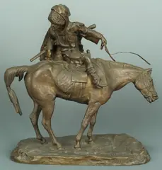 Soldier Horseback by Evgeni Alexandrovich Lanceray, bronze, sold Jun 2012