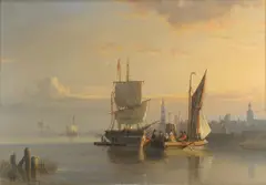 Nautical by Egide Linnig, 1851, oil on board, sold Jun 2012