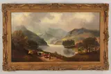 British, Scottish landscape, 19th c by Edwin Edwards, oil on canvas, sold Jan 2012
