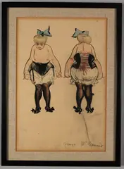 Portrait of a woman by George McManus, pencil, sold Oct 2011