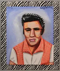 Elvis by Red Grooms, 2004, oil on wood, sold Oct 2011