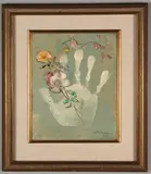Flower with Hand by Sterling Boyd Strauser, oil on board, sold May 2011