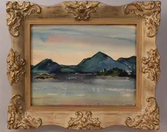 Mountain Landscape by Edith Emerson, watercolor, sold May 2011