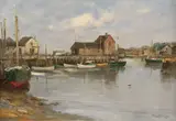 Gloucester Harbor by Charles P. Gruppé, oil on canvas, sold May 2011