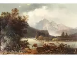 Partie aus dem Gesäuse Steiermark by Carl Hasch, oil on panel, sold Mar 2026