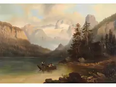 Gosausee by Carl Hasch, oil on panel, offered Mar 2026