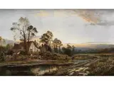 Abendstimmung by Daniel Sherrin, oil on canvas, sold Sep 2023