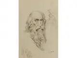 Selbstportrait by Vincenzo Gemito, pen and ink, sold Apr 2018
