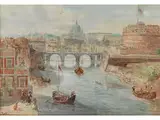 Ansicht Roms by Lorenzo Macchi, watercolor, offered Jul 2018