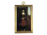 Untitled by Miniaturgemälde – Spanierin, oil on board, offered Sep 2023
