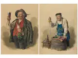 Biertrinker by Peter Krämer, watercolor, sold Sep 2024