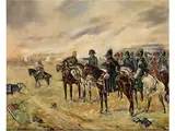 Napoleon bei der Schlacht by Hugo de Fichtner, oil on panel, offered Sep 2015