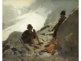 Gebirgsjäger am Gletscher by Wilhelm Simmler, oil on canvas, sold Dec 2020