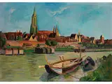 Stadtansicht mit dom by Otto Geigenberger, oil on canvas, offered Jul 2015