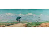 Ein tal auf das Atlasgebirge by Französischer Orientalist des, oil on canvas, offered Mar 2023