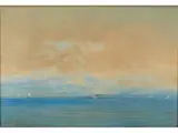 Isola Candia by Bernard Fiedler, gouache, sold Mar 2019