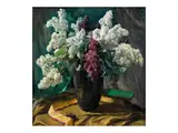 Stillleben mit Flieder by Wilhelm Hempfing, oil on board, sold Mar 2019