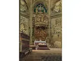 Inneres der Kathedrale von Burgos, Spanien by Heinrich Hermanns, 1862 Düsseldorf – 1942 ebenda, mixed media, sold Apr 2018