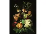 Stillleben mit Rosen by Rodolphe Piguet, oil on panel, sold Jul 2018