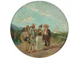 Die Wonnen des Sommers by Enrique Atalaya, oil on board, offered Jul 2018