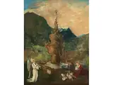 Untitled by Franz Naager, oil on board, offered Dec 2022