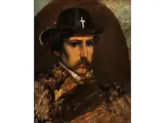 Bildnis Eines Mannes mit hut by Paul Friedrich Meyerheim, oil on canvas, offered Apr 2020