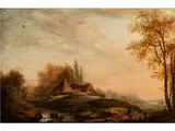 Abendliche Hügellandschaft by Johann Christian Klengel, oil, offered Dec 2016