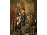 Im Weinkeller by Peter Krämer, oil on panel, sold Mar 2026