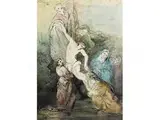 Kreuzabnahme by Georg Gasser, watercolor, offered Jul 2018