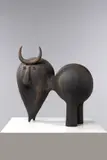 Taureau by Dominique Pouchain, Terre cuite oxydée noire et mate, sold Nov 2024