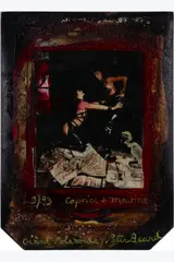 Caprice + Maurine, mars 1993 by Peter Beard, Technique mixte sur Polaroid, sold Nov 2024