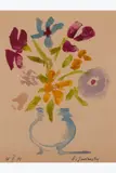 Still life, 16 février 1931 by Alexej von Jawlensky, Aquarelle sur papier, sold Dec 2024
