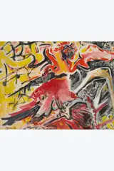 Combat de coqs by Édouard Pignon, 1958, Huile sur toile, sold Dec 2024