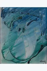 Fonds marin by Thanos Tsingos, 1955, Huile sur panneau d'Isorel, sold Dec 2024