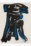 Signe-Personnage by Olivier Debré, 1991, Gouache sur papier, sold Dec 2024