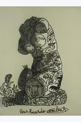 Pour Ricardo ! by Robert Combas, 2008, Feutre et fusain sur papier marouflé sur toile, sold Dec 2024