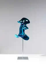 Speed Angel Blue by Jon Rafman, 2014, Résine laquée sur socle métallique, sold Dec 2024
