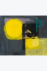 P (Poires) by Walter Swennen, 2008, Huile sur toile, sold Jan 2025